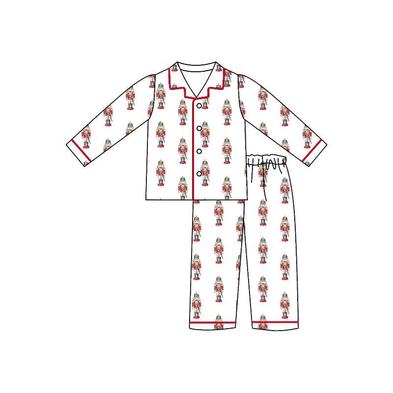 baby kids Christmas soldier pajama set