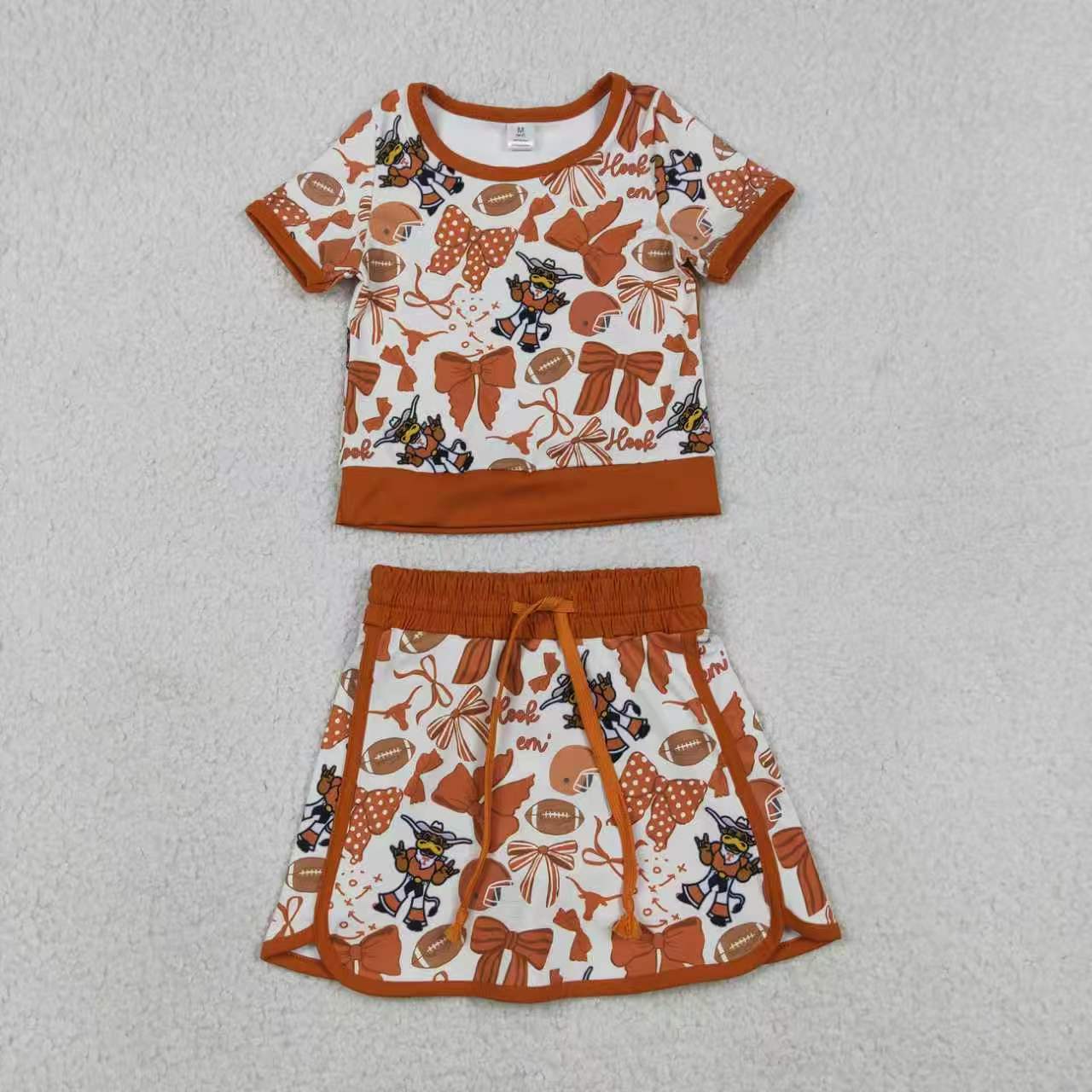 Tiger team design baby girl summer yoga outfit