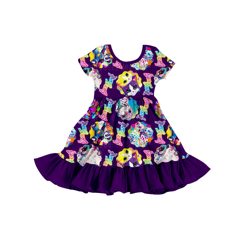 Baby girl short sleeve cartoon dress