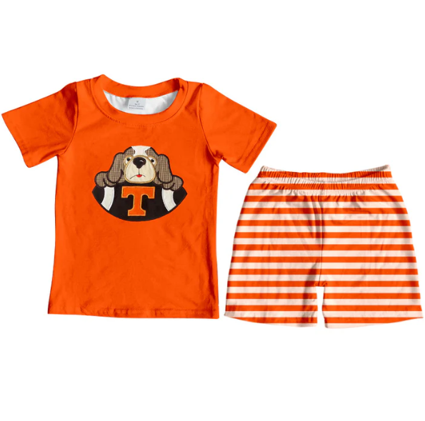 baby boy summer college dog team outfit