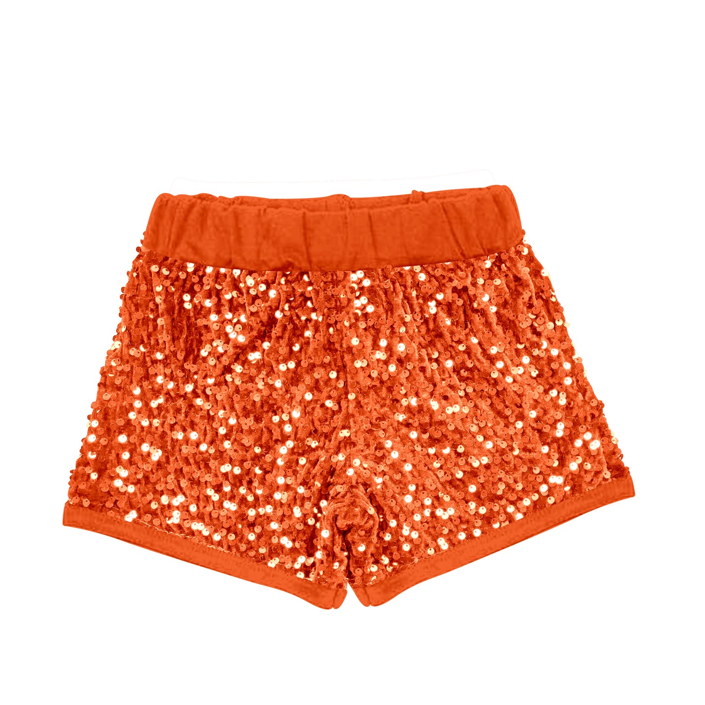 toddle girls orange sparking sequins shorts