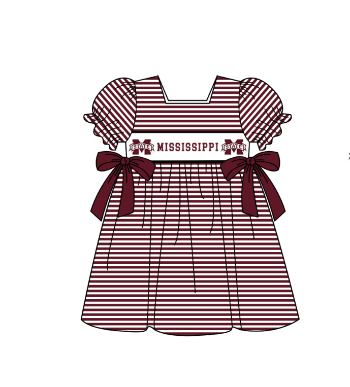 Custom collegiate team girls summer dress