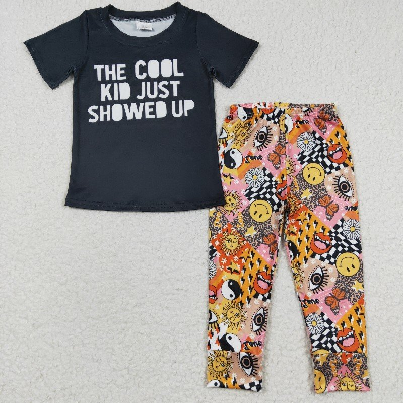 the cool kids just showed up 2pcs boutique clothing set aierwhoesalekidsclothes