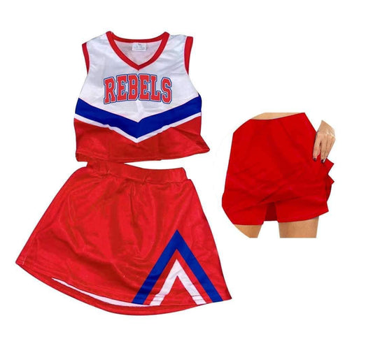 baby girls cheer skirt outfit red color, moq 3