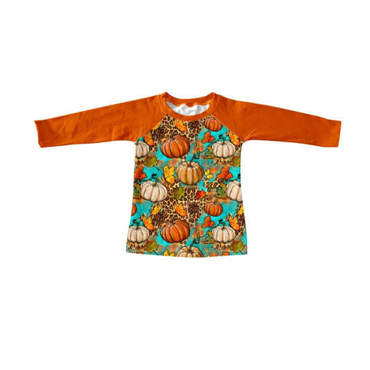 boys long sleeve pumpkin t-shirt top