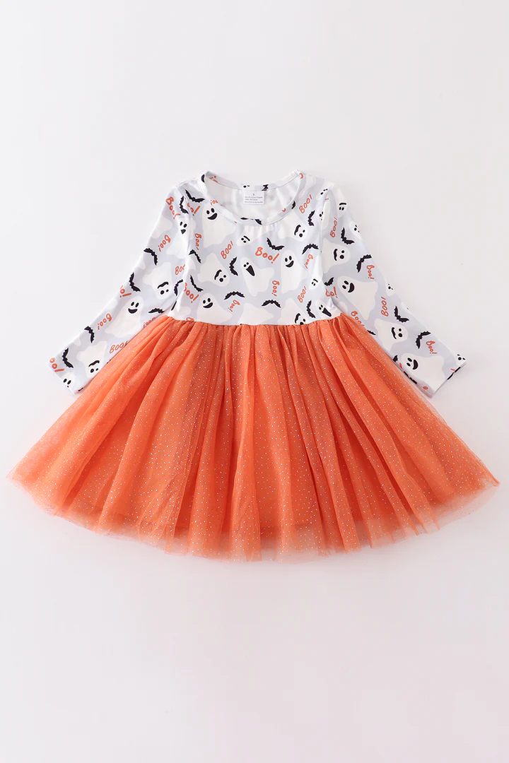 Halloween tulle dress wholesale kids boutique clothing