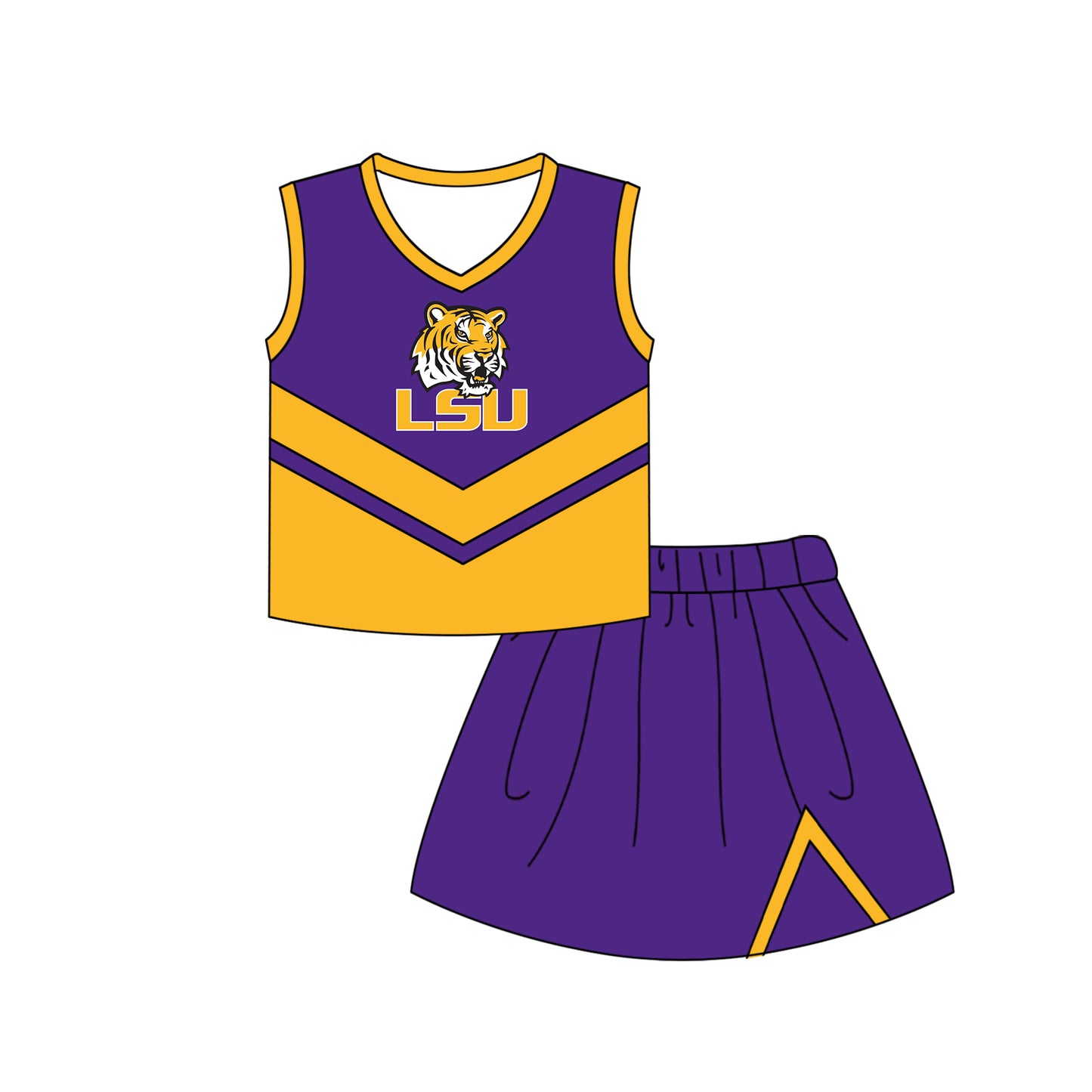 baby girls cheer skirt outfit