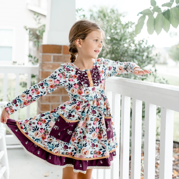 baby girls boutique dress wholesale kids clothing