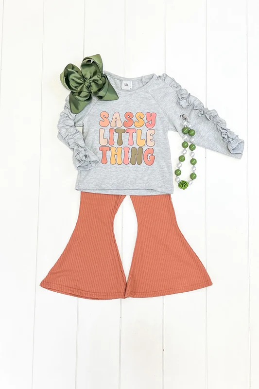 Sassy little thing baby girls spring fall clothing set