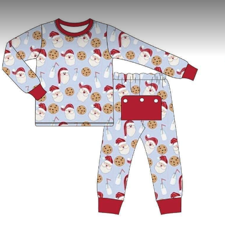 baby boy long sleeve Christmas  outfit.