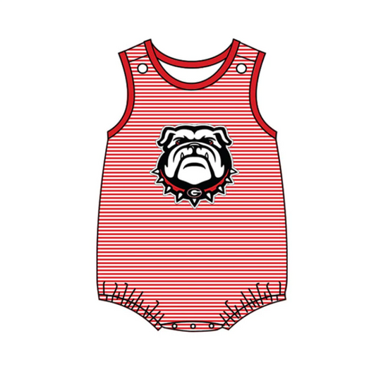 baby dog print sleeveless romper