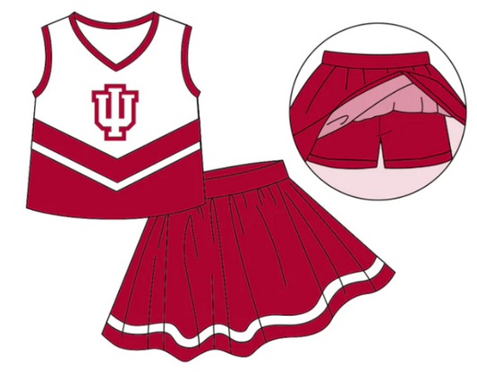 baby girls cheer skirt outfit , moq 3sets