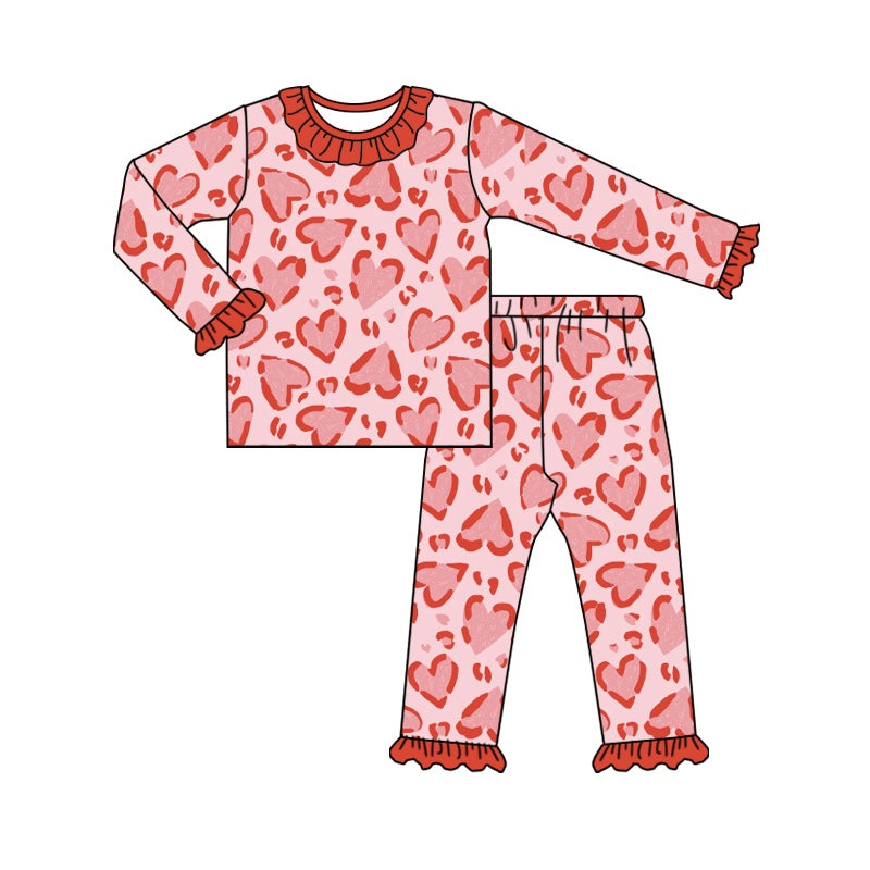 baby girls Valentines day top matching pants clothes set moq 3