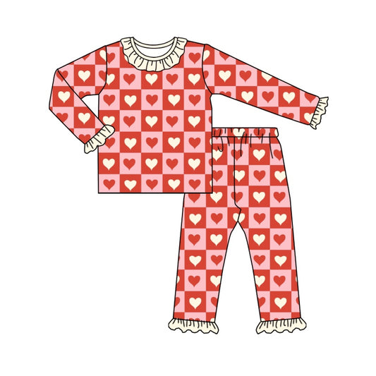 baby girls Valentines day top matching pants clothes set moq 3