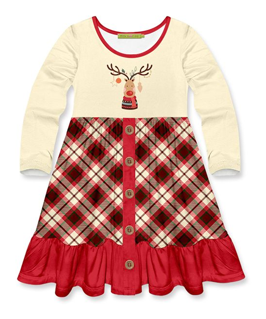 baby girls Christmas reindeer dress, moq 3