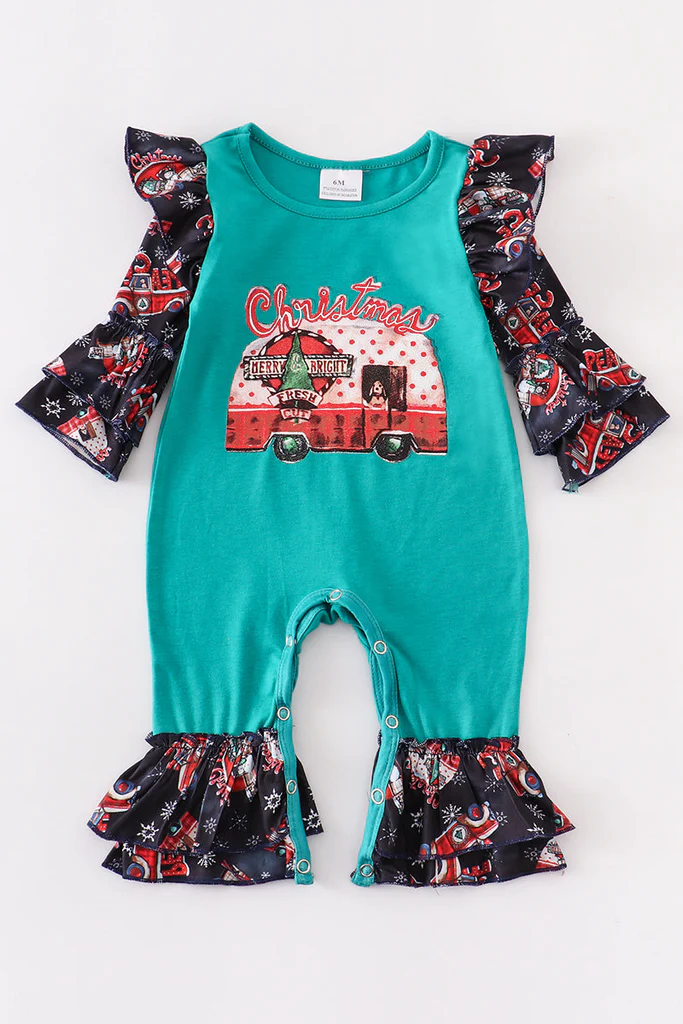 christmas holiday baby girls romper