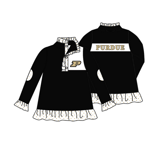 baby girl long sleeve football team pullover