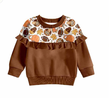 baby girls long sleeve fall print top