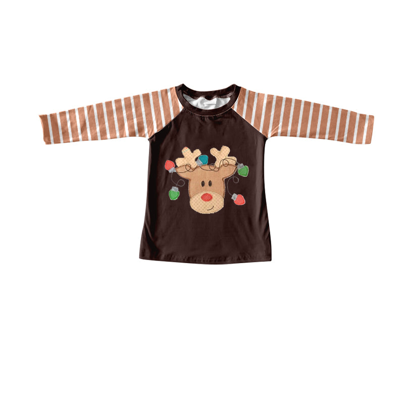 baby boy Christmas reindeer long sleeve t-shirt