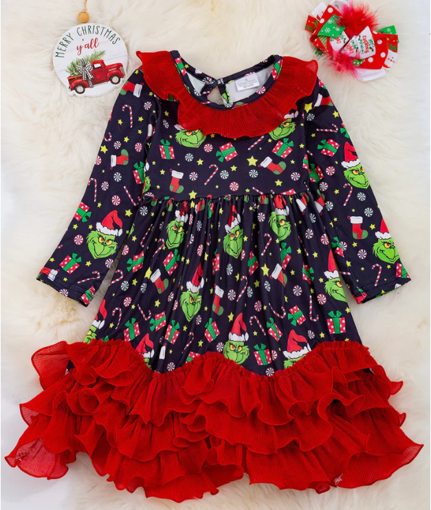 baby girls Christmas dress moq 3