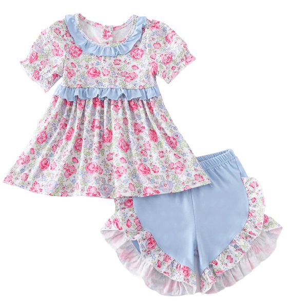 infant baby girls boutique floral clothing set