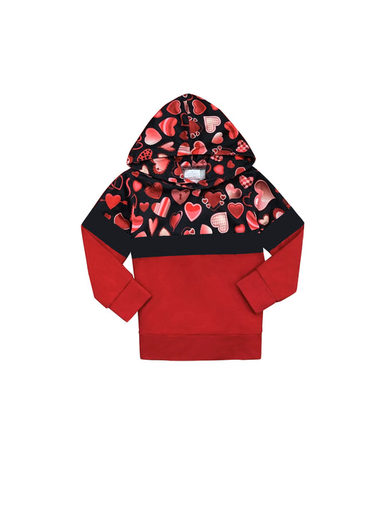 baby girls Valentines day hoodie top