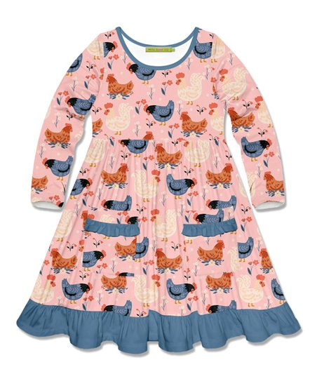 baby girls farm animal chicken dress