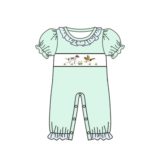 Baby girl mallard duck hunting romper