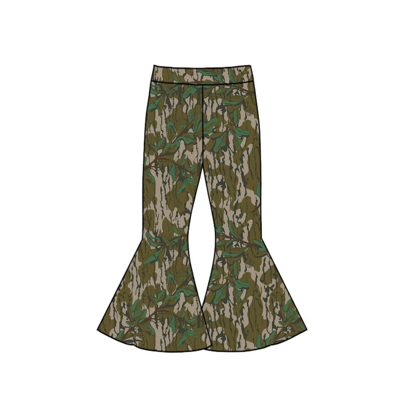 Adult women camo bell bottoms pants