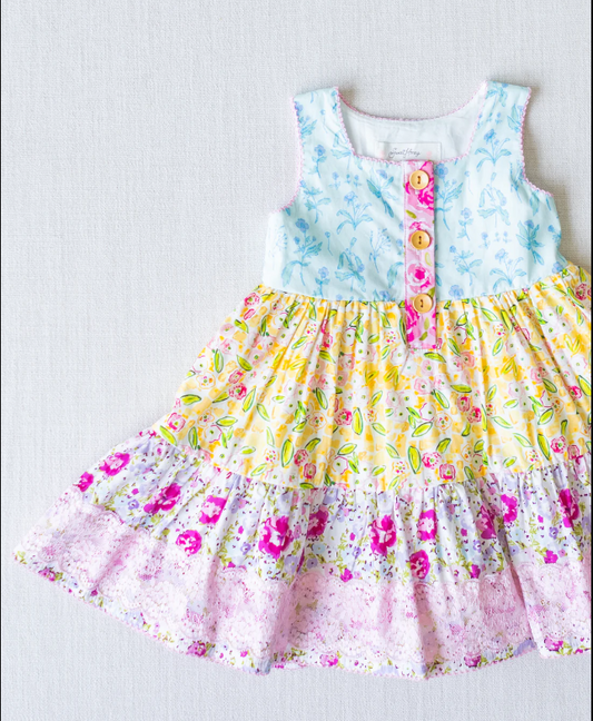 baby girls spring floral boutique dress