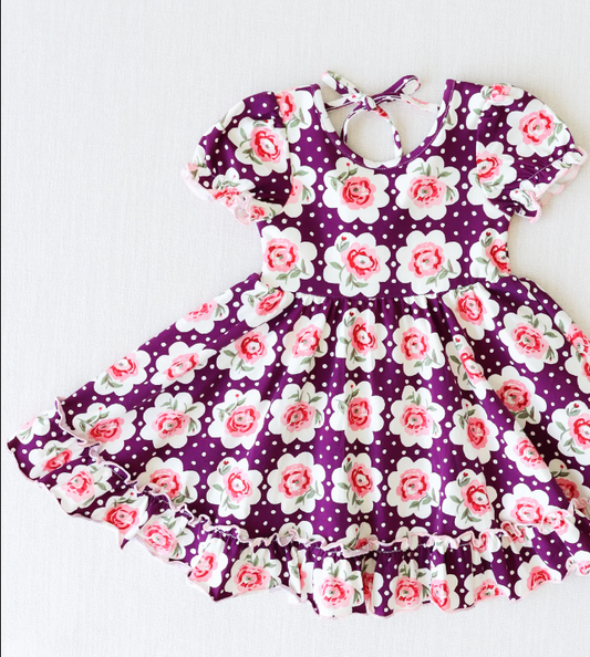 baby girls spring floral boutique dress