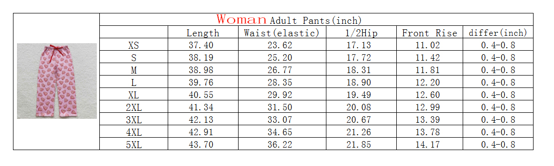 Adult women Christmas pink Santa Claus long pants