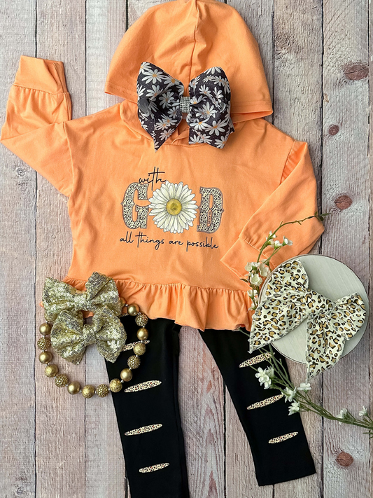 all things are possible sunflower clothing set