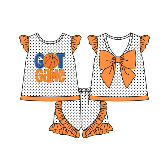 game day baby girl basketball outfit