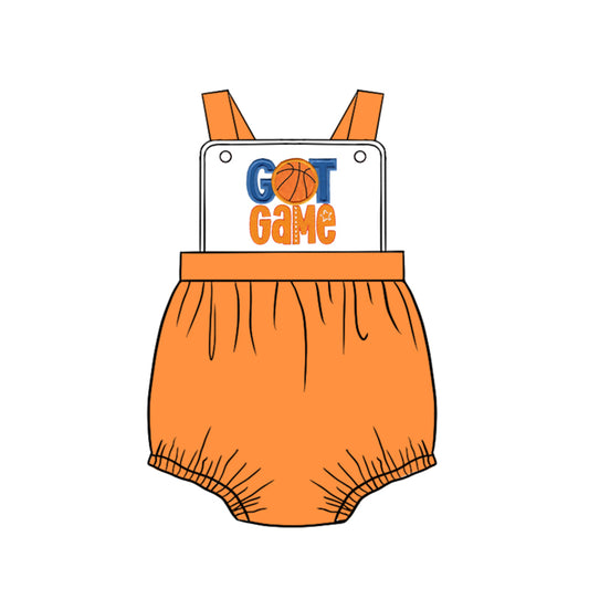 infant baby boy got game basketball romper