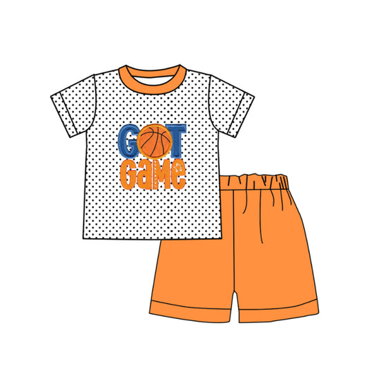 game day baby boy basketball outfit