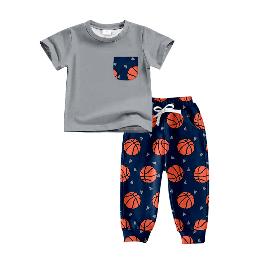 baby boy short sleeve basketball outfit