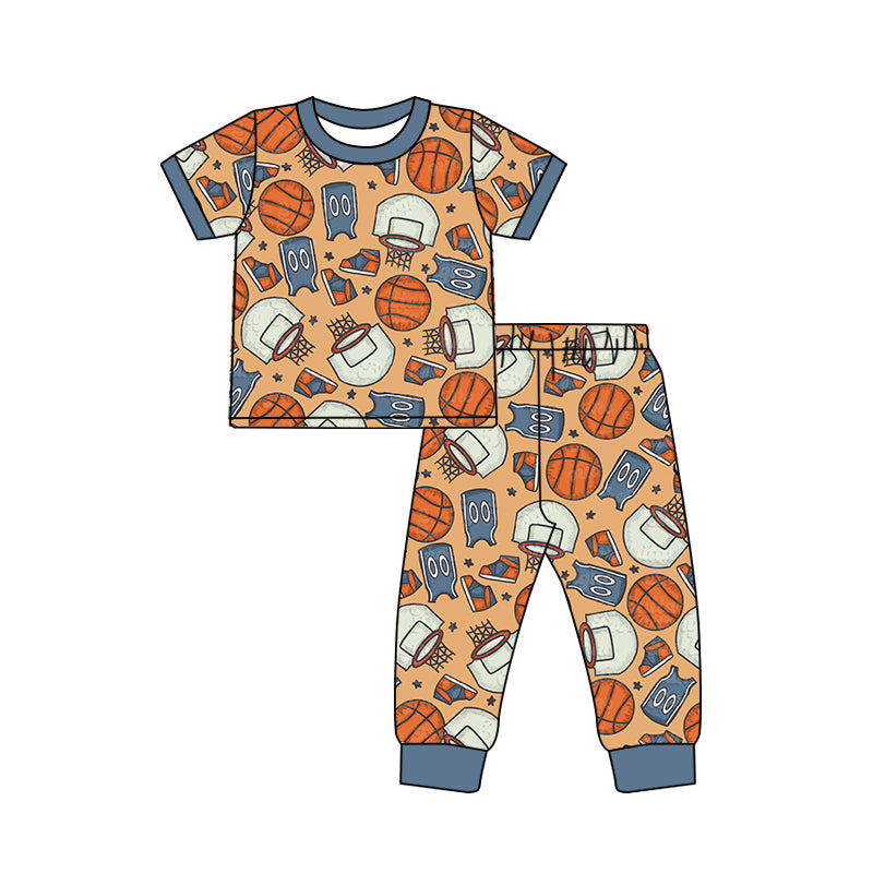 baby boy short sleeve basketball outfit