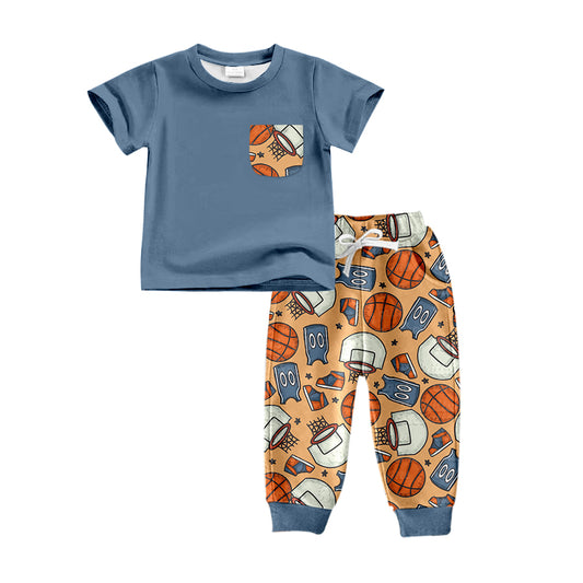 baby boy short sleeve basketball outfit