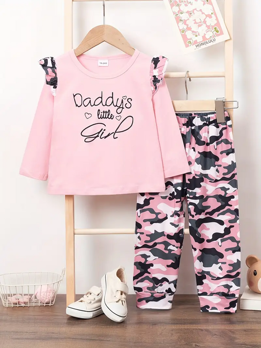 Daddys little girls long sleeve fathers day outfit