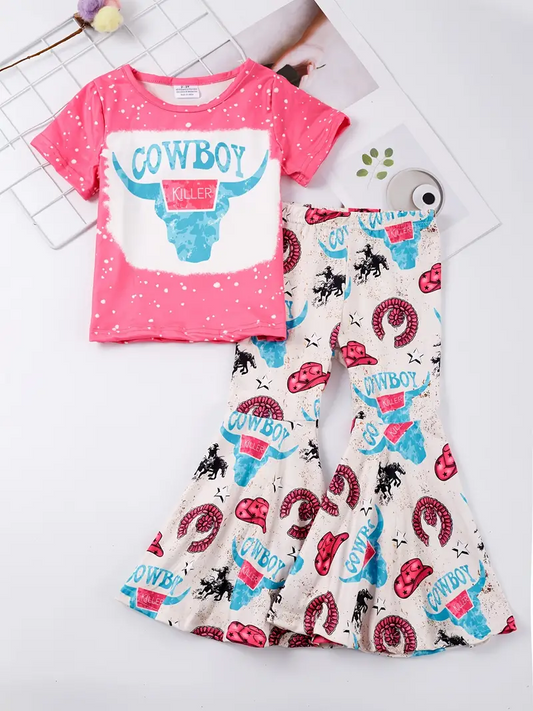 western howdy cowgirls bell bottoms outfit