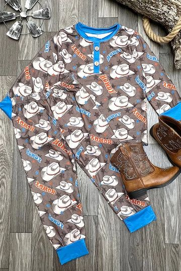 western howdy hats baby long sleeve outfit