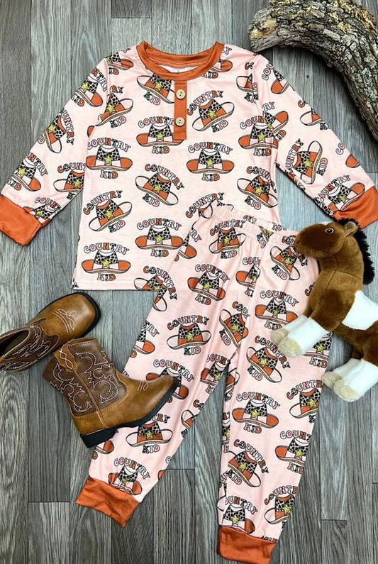 country kids baby boy long sleeve outfit