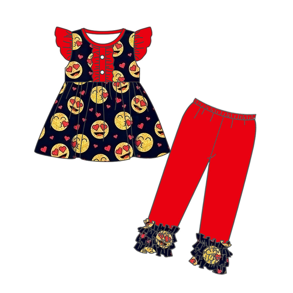 wholesale kids girls  toddle valentines heart outfit