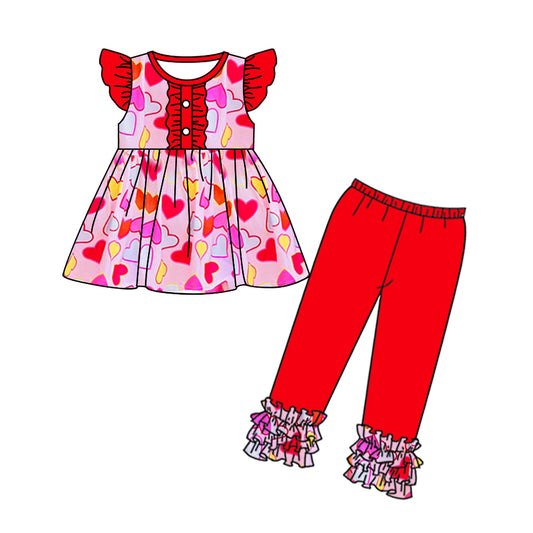 wholesale kids girls  toddle valentines heart outfit