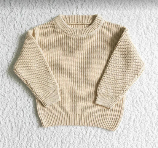 girls long sleeve cream sweater