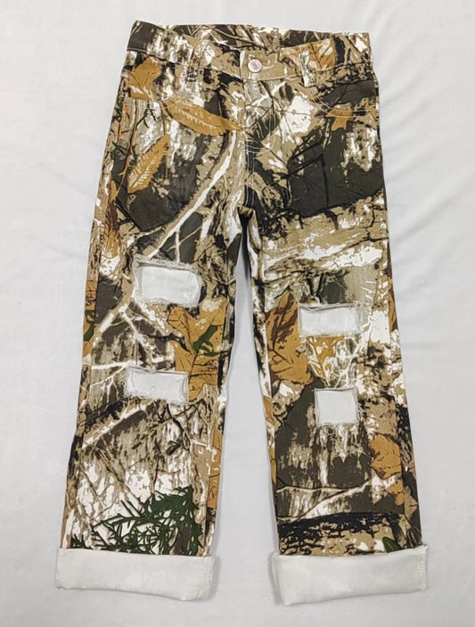 baby boy camouflage big hole jeans leggings pants preorder