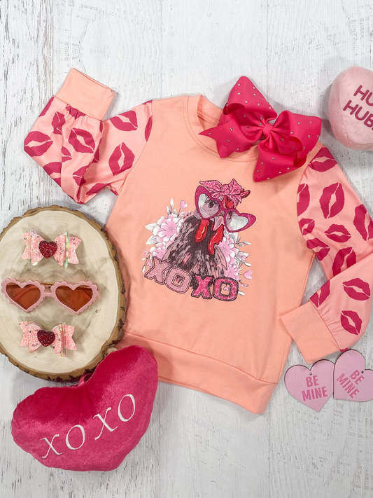 baby girls valentines day xoxo shirt