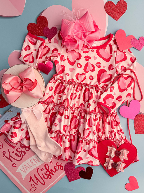 baby girls valentines heart dress