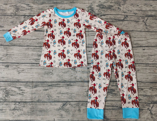 Pre order boy long sleeve western pajama set